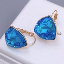 Сережки XР. Позолота 18К. Камені: Swarovski. Довжина: 20 мм. Ширина: 18 мм.