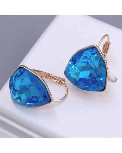 Сережки XР. Позолота 18К. Камені: Swarovski. Довжина: 20 мм. Ширина: 18 мм.