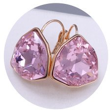 Сережки XР. Позолота 18К. Камені: Swarovski. Довжина: 20 мм. Ширина: 18 мм.