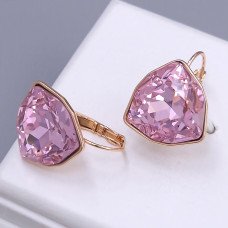 Сережки XР. Позолота 18К. Камені: Swarovski. Довжина: 20 мм. Ширина: 18 мм.