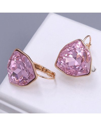 Сережки XР. Позолота 18К. Камені: Swarovski. Довжина: 20 мм. Ширина: 18 мм.