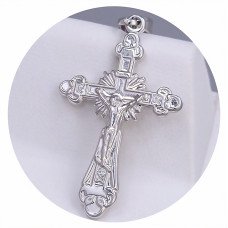 Хрестик XР. Родій. Довжина: 44 мм. Ширина: 22 мм.