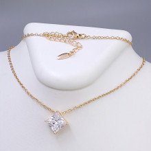 Ланцюжок ХР M&L. Позолота 18К. Камені: білий циркон. Довжина: 45.5-50.5 см