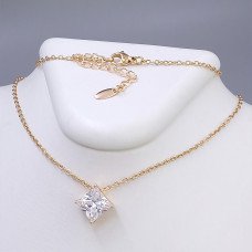 Ланцюжок ХР M&L. Позолота 18К. Камені: білий циркон. Довжина: 45.5-50.5 см