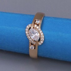 Каблучка XР. Позолота 18К. Камені: білий циркон. Є: 16р 17р 18р 19р 20р