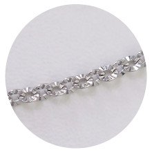 Ланцюжок Stainless Steel. Сталь. Родій. Довжина: 46 см. Ширина: 3 мм.