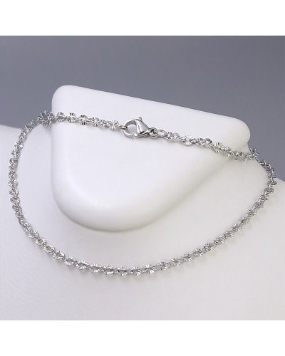 Ланцюжок Stainless Steel. Сталь. Родій. Довжина: 46 см. Ширина: 3 мм.
