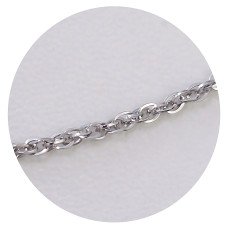 Ланцюжок Stainless Steel. Сталь. Родій. Довжина: 45 см. Ширина: 2 мм.