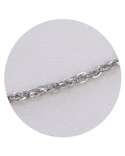 Ланцюжок Stainless Steel. Сталь. Родій. Довжина: 45 см. Ширина: 2 мм.