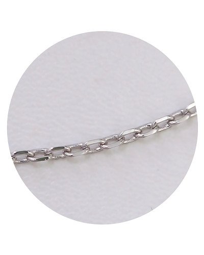 Ланцюжок Stainless Steel. Сталь. Родій. Довжина: 50 см. Ширина: 2 мм.