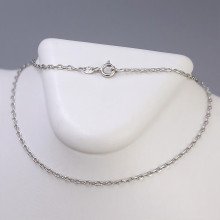Ланцюжок Stainless Steel. Сталь. Родій. Довжина: 50 см. Ширина: 2 мм.