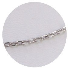 Ланцюжок Stainless Steel. Сталь. Родій. Довжина: 45 см. Ширина: 2 мм.
