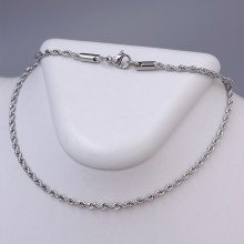 Ланцюжок Stainless Steel. Сталь. Родій. Довжина: 45 см. Ширина: 2 мм.