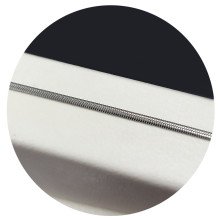 Ланцюжок Stainless Steel. Сталь. Родій. Довжина: 45 см. Ширина: 2 мм. Плоский снейк