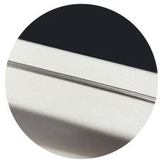Ланцюжок Stainless Steel. Сталь. Родій. Довжина: 45 см. Ширина: 2 мм. Плоский снейк