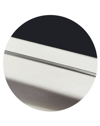 Ланцюжок Stainless Steel. Сталь. Родій. Довжина: 45 см. Ширина: 2 мм. Плоский снейк