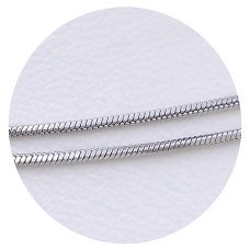 Ланцюжок Stainless Steel. Сталь. Родій. Довжина: 45 см. Ширина: 1 мм. Квадратний снейк