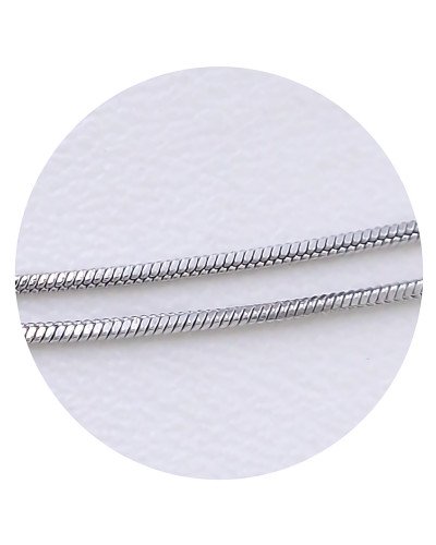 Ланцюжок Stainless Steel. Сталь. Родій. Довжина: 45 см. Ширина: 1 мм. Квадратний снейк
