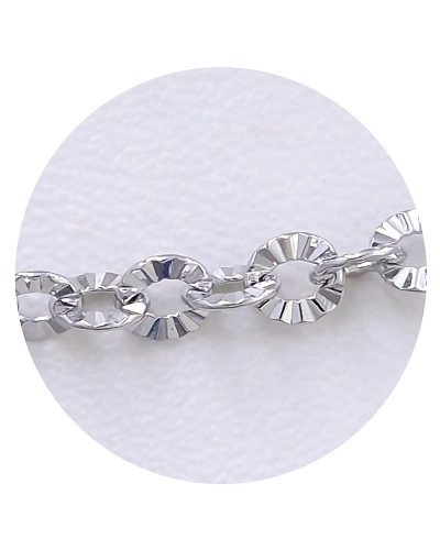 Ланцюжок Stainless Steel. Сталь. Родій. Довжина: 50 см. Ширина: 4 мм.