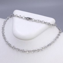 Ланцюжок Stainless Steel. Сталь. Родій. Довжина: 50 см. Ширина: 4 мм.
