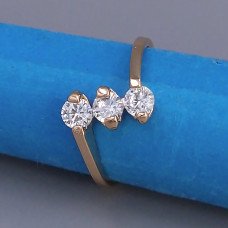 Каблучка XР. Позолота 18К. Камені: білий циркон. Є: 16р 17р 18р
