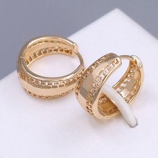 Сережки ХР. Позолота 18К. Діаметр: 18 мм. Ширина: 9 мм.