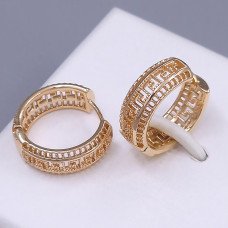 Сережки ХР. Позолота 18К. Діаметр: 18 мм. Ширина: 7 мм.