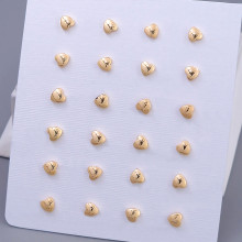 Сережки-гвоздики XР. Позолота 18К. Діаметр: 4 мм. 12 пар