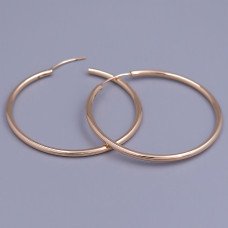 Сережки-кільця XР. Позолота 18К. Діаметр: 38 мм. Товщина: 2 мм.
