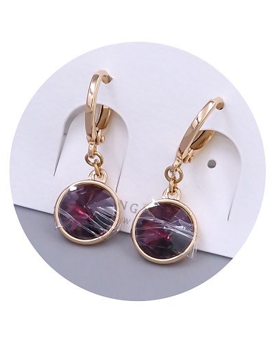 Сережки XР. Позолота 18К. Камені: Swarovski фіолетового кольору. Довжина: 26 мм. Ширина: 10 мм.