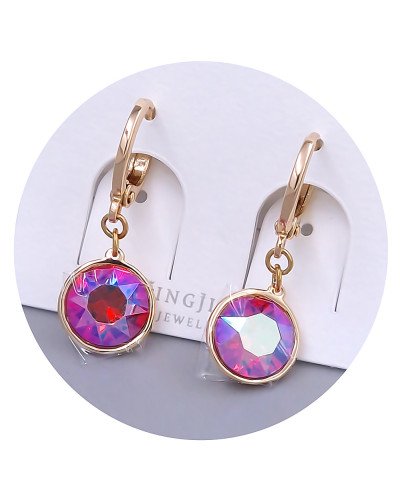 Сережки XР. Позолота 18К. Камені: Swarovski, хамелеон. Довжина: 26 мм. Ширина: 10 мм.