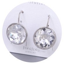 Сережки ХР. Родій. Камені: Swarovski білого кольору. Довжина: 21 мм. Ширина: 15 мм.