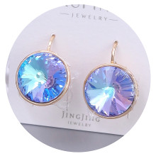 Сережки XР. Позолота 18К. Камені: Swarovski хамелеон. Довжина: 21 мм. Ширина: 15 мм.