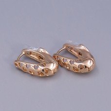 Сережки XР. Позолота 18К. Камені: Swarovski зелений і білий циркон. Довжина: 18 мм. Ширина: 6 мм.