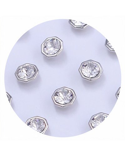 Сережки-гвоздики ХР. Родій. Камені: Swarovski білого кольору. Діаметр: 6 мм 12 пар