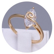 Каблучка XР. Позолота 18К. Камені: білий циркон. Є: 16р 17р 18р 19р 20р