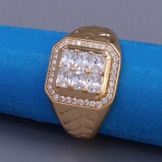Печатка XР. Позолота 18К. Камені: білий циркон. Є: 21р 22р 23р