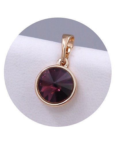 Кулон XР. Позолота 18К. Камені: Swarovski фіолетового кольору. Довжина: 17 мм. Ширина: 10 мм.
