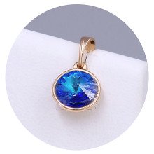 Кулон XР. Позолота 18К. Камені: Swarovski хамелеон. Довжина: 17 мм. Ширина: 10 мм.