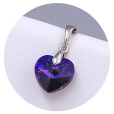 Кулон ХР. Родій. Камені: Swarovski фіолетовий хамелеон. Довжина: 19 мм. Ширина: 10 мм.