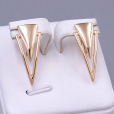 Сережки ХР. Позолота 18К. Довжина: 26 мм. Ширина: 10 мм.