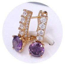 Сережки ХР. Позолота 18К. Камені: циркон. Довжина: 21 мм. Ширина: 8 мм.