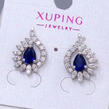 Сережки-гвоздики XР. Родій. Камені: циркон. Довжина: 19 мм. Ширина: 13 мм.