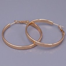 Сережки-кільця XР. Позолота 18К. Діаметр: 40 мм. Товщина: 4 мм.