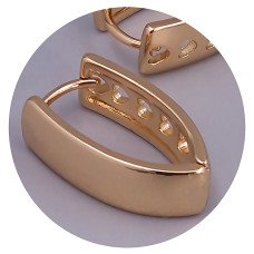 Сережки ХР. Позолота 18К. Довжина: 20 мм. Ширина: 7 мм.