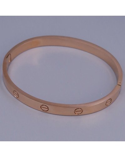Жорсткий браслет Stainless Steel. Сталь. Позолота ЧВ. Діаметр: 68 мм