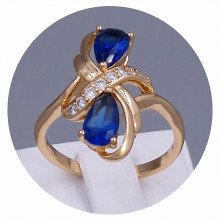 Каблучка XР. Позолота 18К. Камені: циркон. Є: 18р 20р