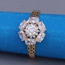 Каблучка XР. Позолота 18К. Камені: циркон. Є: 19р 20р