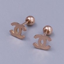 Сережки-гвоздики Stainless Steel. Сталь. Позолота ЧВ. Довжина: 11 мм. Ширина: 7 мм.