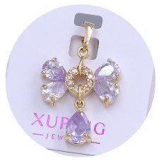 Кулон XР. Позолота 18К. Камені: циркон. Довжина: 26 мм. Ширина: 16 мм.